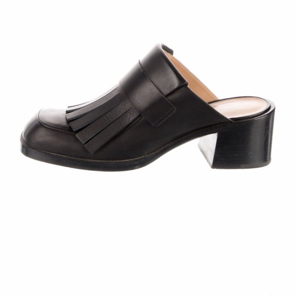 Bottega Veneta Black Fringe Mules - Picture 2 of 6